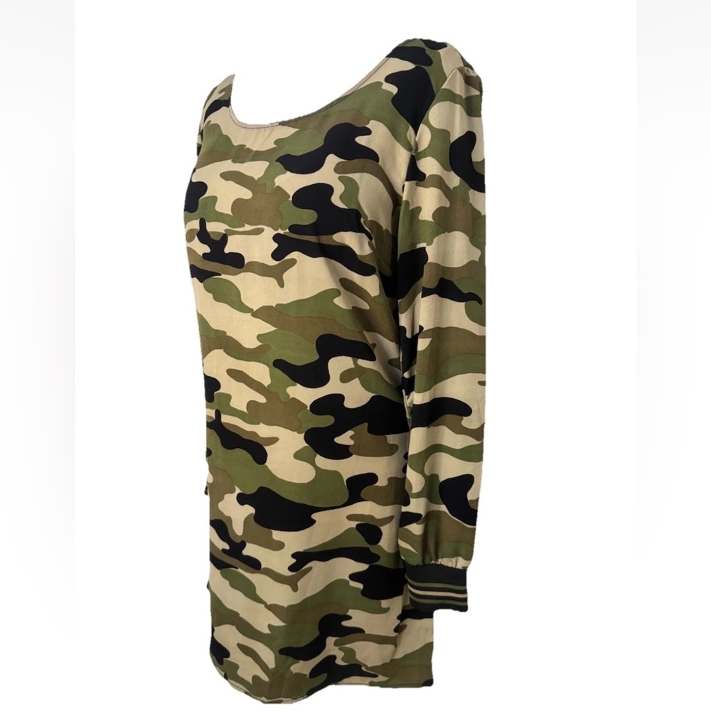 GB Olive Camouflage Shift Dress